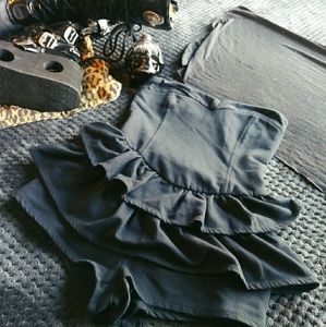 Tube top romper (shorts / skort)